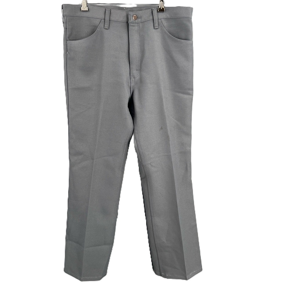 Vintage Wrangler Pants Gray Front Crease‎ Size 36 X 33